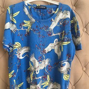 DOLCE & GABBANA Printed Crew Neck T-Shirt Size: M | IT46